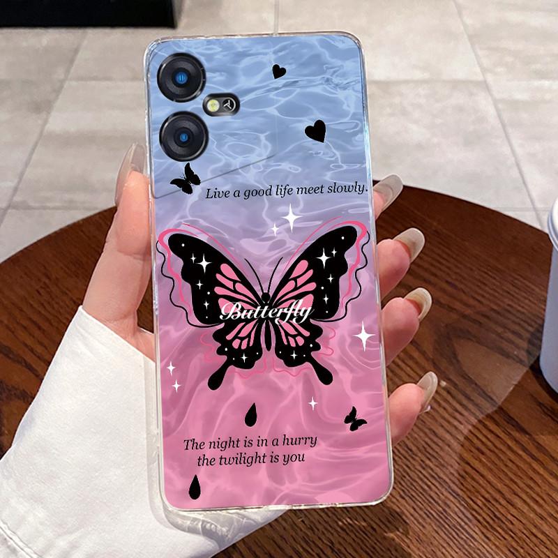 Casing For Tecno Pova Neo 3 Case LH6n Silicone Aesthetic Fashion Cute Cat Back Cover Techno Pova Neo 3 Transparent Phone Case