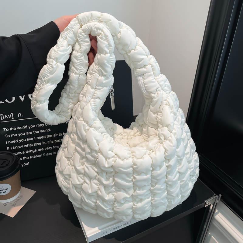 Cloud-shaped Bag with Pleated Sides for Carrying Casual Dumplings, Single-shoulder Crossbody Bag, Women's Tote Bag