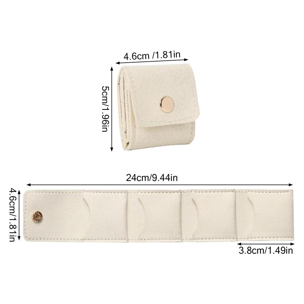 Portable Mini Jewelry Organizer Bag with Multiple Compartments for Rings Necklaces Earrings Travel Storage Case