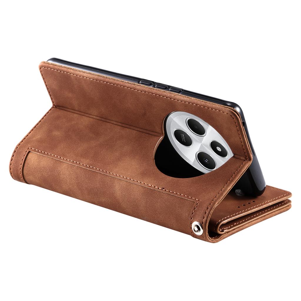 For Xiaomi Poco C75 4G/Redmi 14R 5G/14C 4G Case Zipper Pocket PU Leather Phone Cover with 9 Card Slots