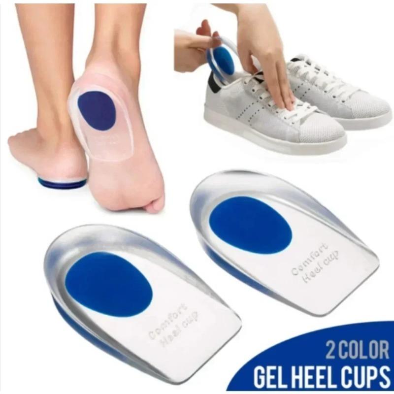 1Pair Silicone Heel Pad Heel Pain Relieves Pain Damping Heel Sole and Achilles Tendon Long-term Care Tool Foot Massage Care Pad