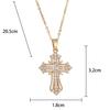 Cross necklace, zircon, European and American necklace, titanium lock chain, Instagram retro punk, personalized pendant, niche design