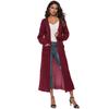 Lässiger Damen Herbst Winter Einfarbig Langarm Schlitztaschen Warmer Cardigan