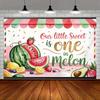 2D Watermelon First Birthday Backdrop for Summer Party Decor