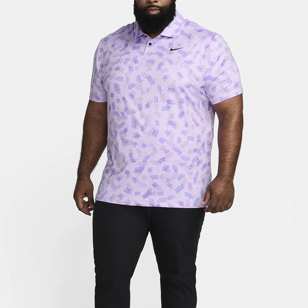 Nike Tour Logo All Over Print Casual Short Sleeve Polo Shirt Men Polo Shirts Lilac FD5735-512