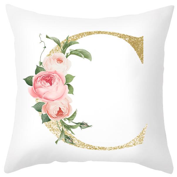 

Valentine S Day Pillow Cover Nordic Ins Style Pink Flower Letter Peach Leather Velvet Pillow Sofa Cushion Cover 45 * 45Cm (excluding pillow core)