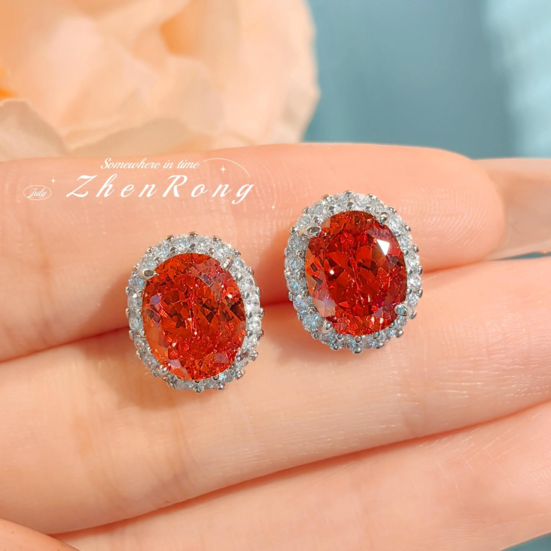 

Foydjew Роскошные овальные подвески с огранкой «Ледяной цветок», фиолетовые/оранжевые, из кубического циркония, ожерелья, серьги, кольца, свадебные циркониевые наборы для женщин resizable