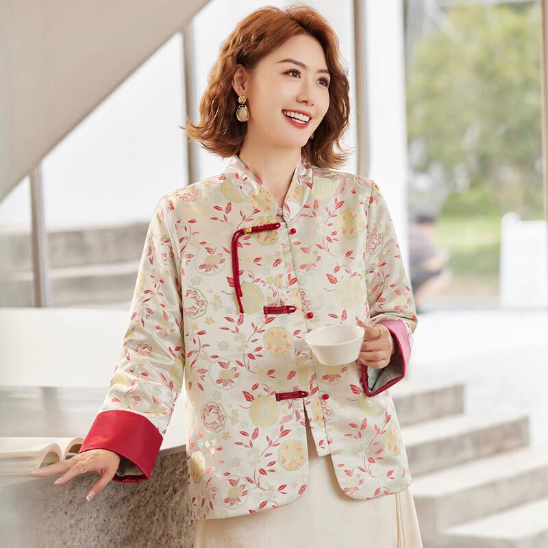 Pasit Women's Chinese Style Floral Print Jacket