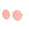 Outdoor Stylish For Female Retro Round Yellow Purple Sunglasses Woman Designer Sun Eyewear Male Alloy Mirror Oculos De Sol