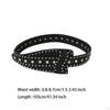 Punk Belt Rivet Waist Band Adjustable Snap Button Costume Accessories