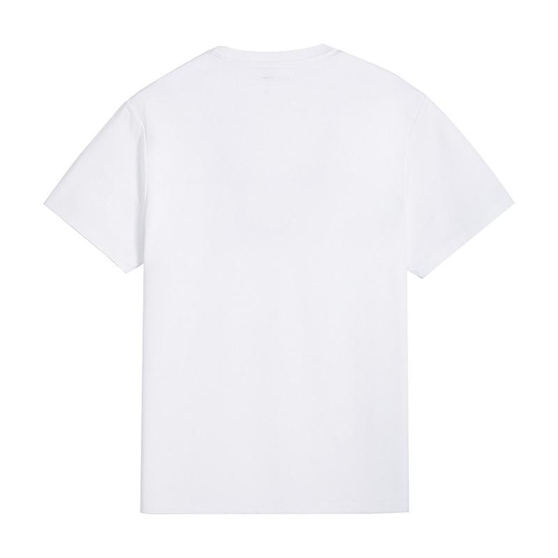 Li-Ning Versatile Loose Breathable Short Sleeve Comfortable Shorts Casual Sports Suit Men Suit Standard-White Black W879-2+W515-1