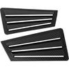 Car Rear Louver Window Side Shutter Cover Trim Sticker Compatible for Mazda 3 Sedan 2003-2008 Vent Scoop ABS Carbon Fiber Style Gloss Black(Gloss