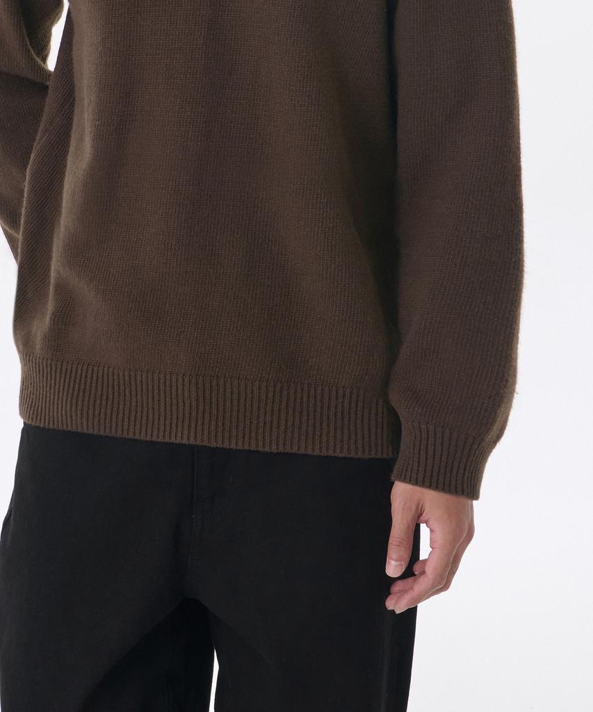 MUSINSA STANDARD Essential Crew Neck Knit [Brown]