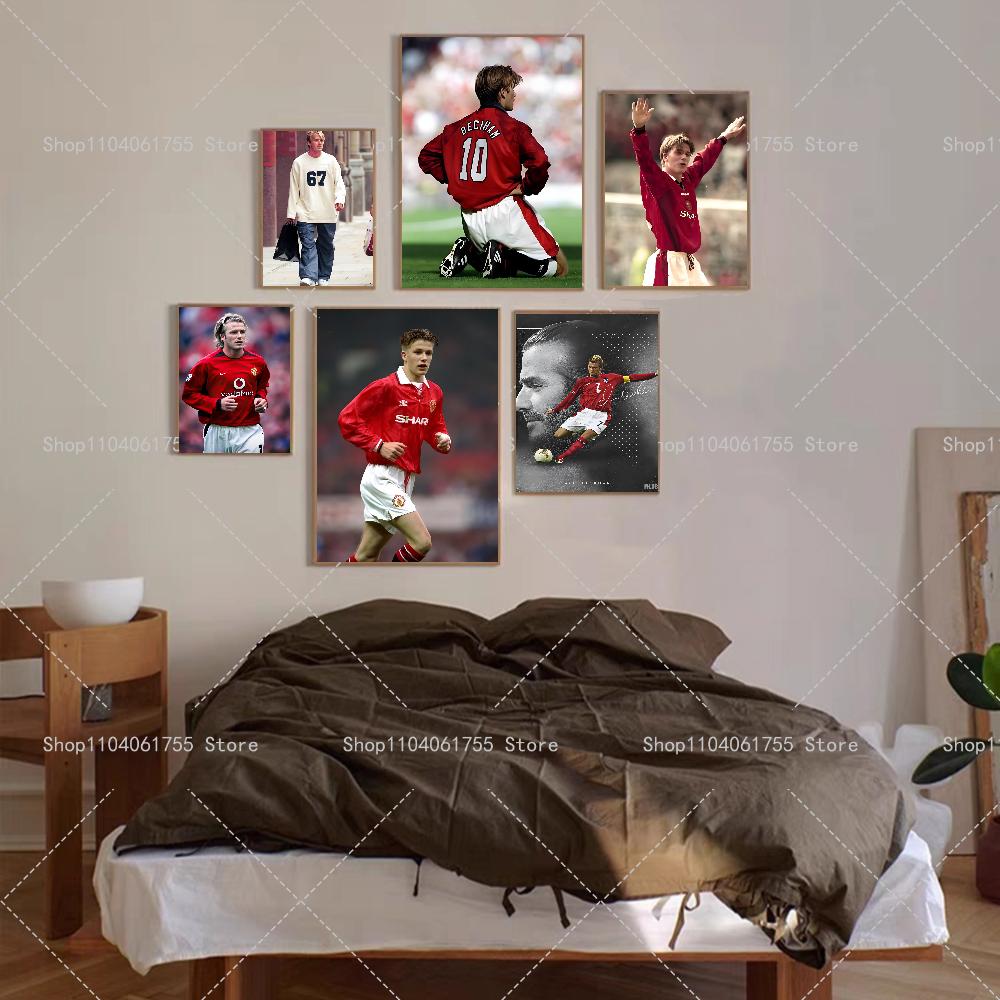 1pc Hot And Famous Great Football Stars David Beckham Poster HD Posters Home Room Bar Cafe Decor Art Wall Painting Picture