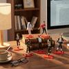 Set of 6 Male and Female Figurine Models Standing On Display Bases Collectible Action Figures for Desk Shelf Decoration and Toy Collection