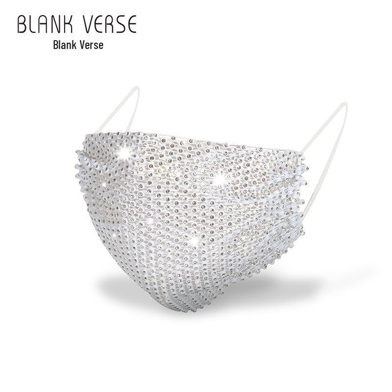 Trendy Rhinestone Face Mask - Vibrant Summer Collection