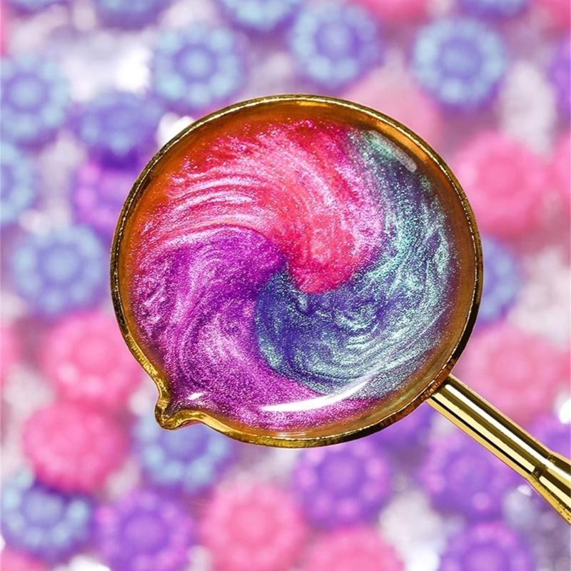 100Pcs Gilter Sealing Wax Beads for Wax Seal Stamp, Flower Wax Seal Beads for Gift Wrapping, Invitation Envelope Decor