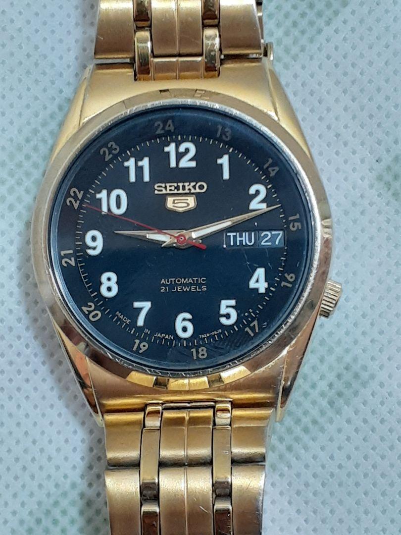 

[USED] SEIKO Automatic Watch Gold Black Dial