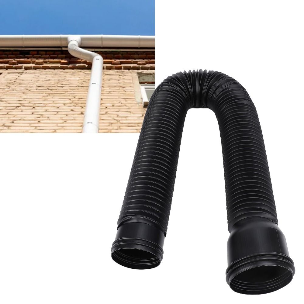 Round Rain Gutter Downspout Extension PE Downspout Diverter Extendable Drain Away Extender Villa