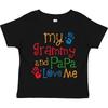 Inktastic Grammy And Papa Love Me Toddler Kids Boys T-Shirt Grandparents Grandkids Boys