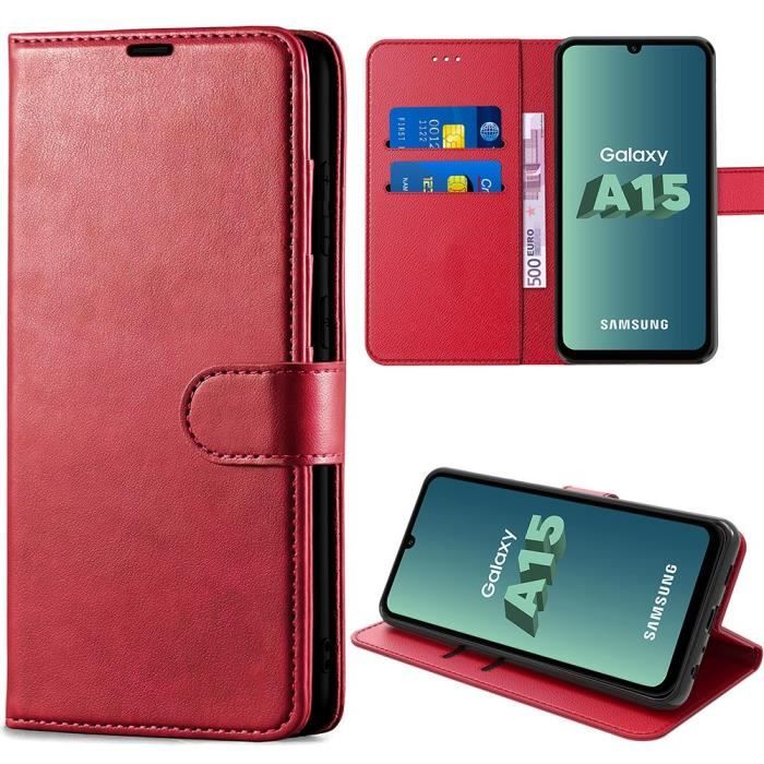 Coque de protection - booling - samsung galaxy a15 5g - pliable - antichoc - rouge