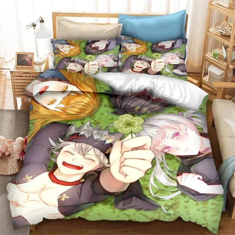 Anime Black Clover Asta Bedding Set Duvet Cover Bedroom Comforter Covers Single Twin King Size Quilt Cover Home Textile 2/3Pcs