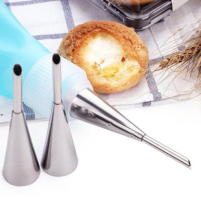 1 Set Puff-Spritzbeutel-Düsen, arbeitssparende rostfreie Edelstahl-Kuchendekorations-Creme-Spritzdüsen für die Küche