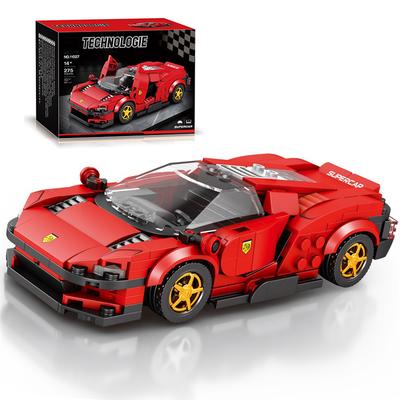 Super Sportwagen Bausteine Stadt Geschwindigkeitsfahrzeug Automodell Desktop Ornamente DIY Montage Ziegelspielzeug Weihnachtsgeschenk für Kinder