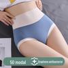 Plus Size Modal Seamless High-Waisted Tummy Control Women's Briefs with Soft Elastic and Graphene Crotch