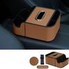 Center Console Leather Organizer Tray Car Armrest Extra Storage Box Tissue Holder Car Storage Box Car Seat Organizer