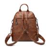 Printed Large Capacity Backpack Women's Retro PU Backpack