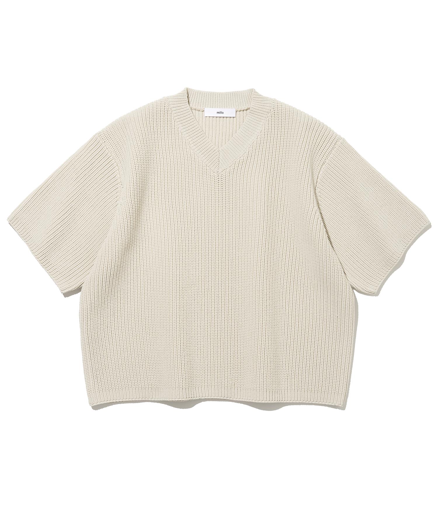 Milo Archive Stable V-Neck Knit [Beige] Deep Navy/M