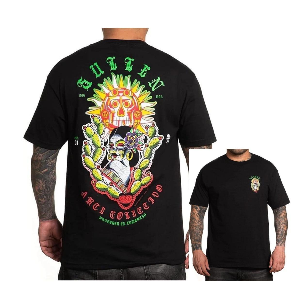 Sullen Art Co Rockabilly Ray Black MMA Tattoo Biker Tee S