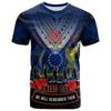 3D The RepublicOf Cook Islands Flag Map Printed T Shirt Cook Islands Coat Of Arms Graphic T-shirts For Men Vintage Short Sleeves