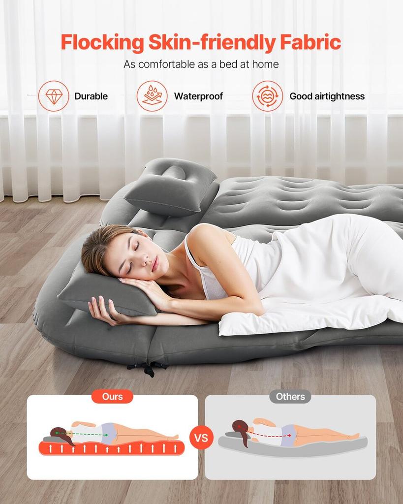 Car Air Mattress Inflatable Car Camping Travel Sleeping Bed SUV MPV Sedan