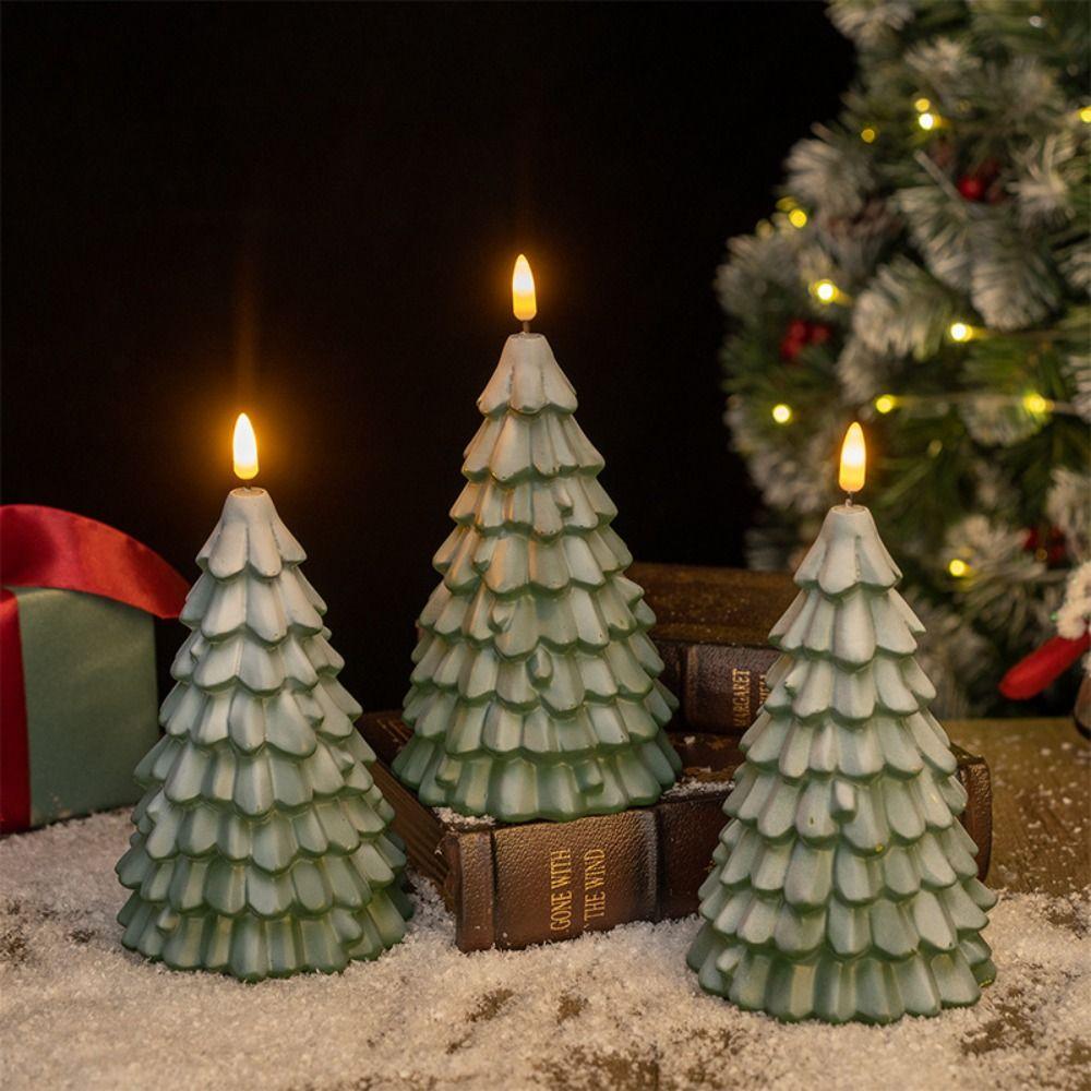 Christmas Tree Shaped Christmas Tree Night Light PVC Christmas Tree Ornament  Bedroom Light