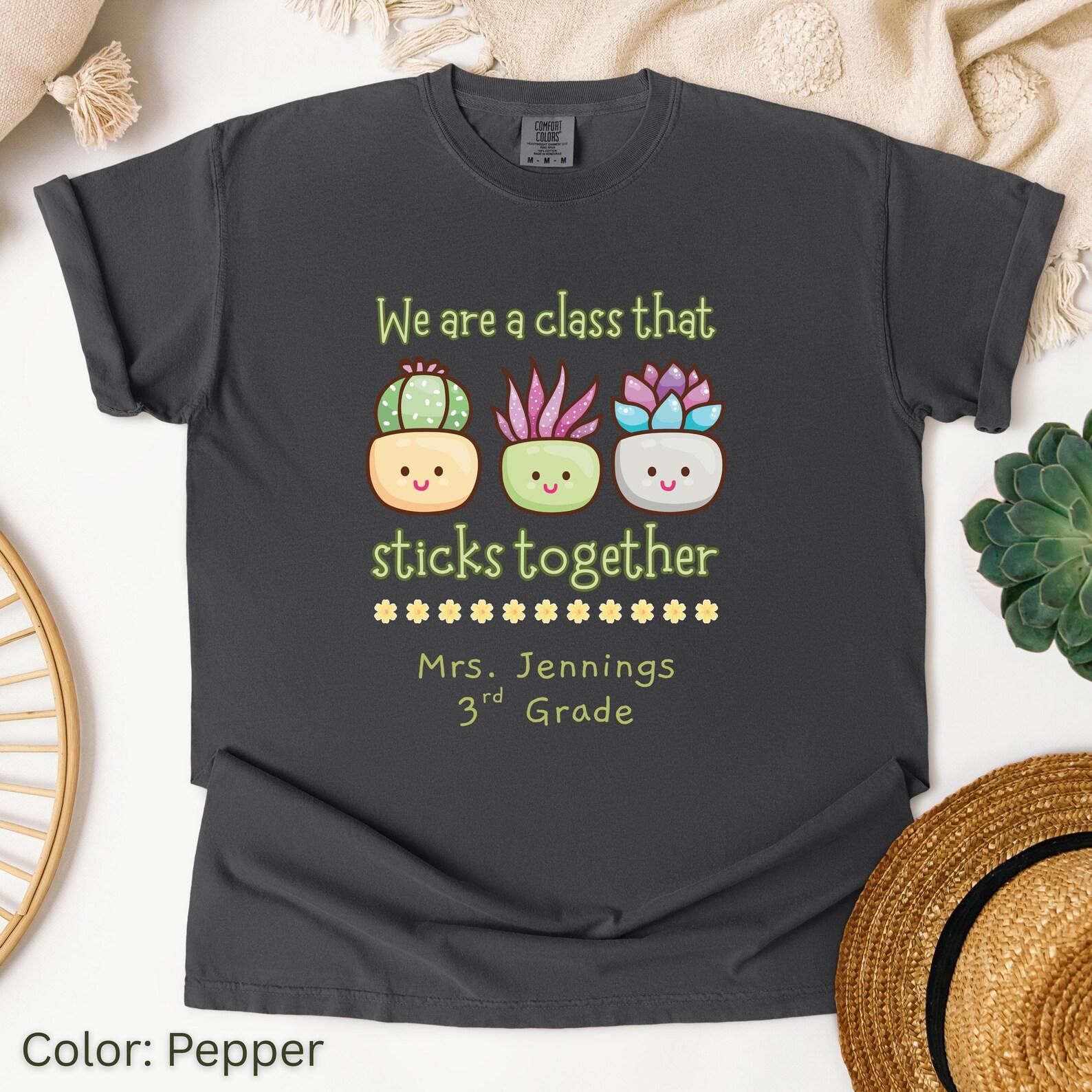 Cactus Themed T-Shirt, Funny Classroom Plant Shirt Gift for Teacher 3XL