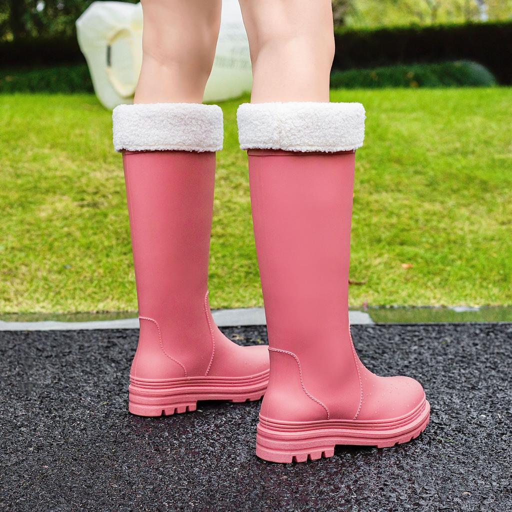 Grube Kalosze Damskie Kalosze Dla Dorosłych Modne Odzież Outdoorowa Wodoodporne Antypoślizgowe Odporne na Ścieranie Długie Buty