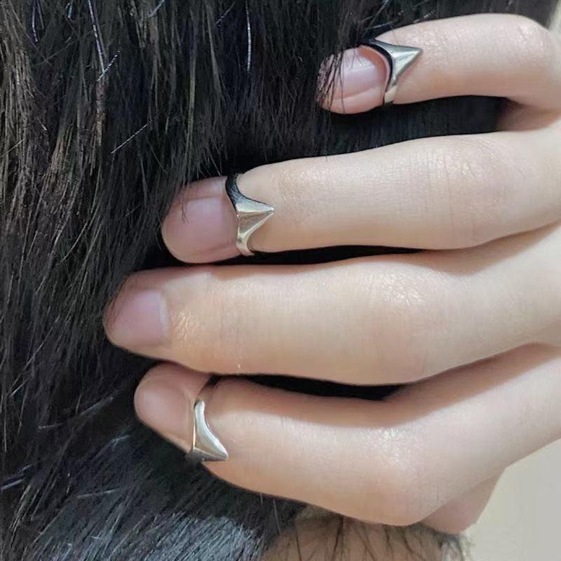 4 pièces Bague Métallique à Queue Affûtée Personnalité Simple Cool Ouverture Bague Mode pour Hommes Femmes Bijoux de Fête