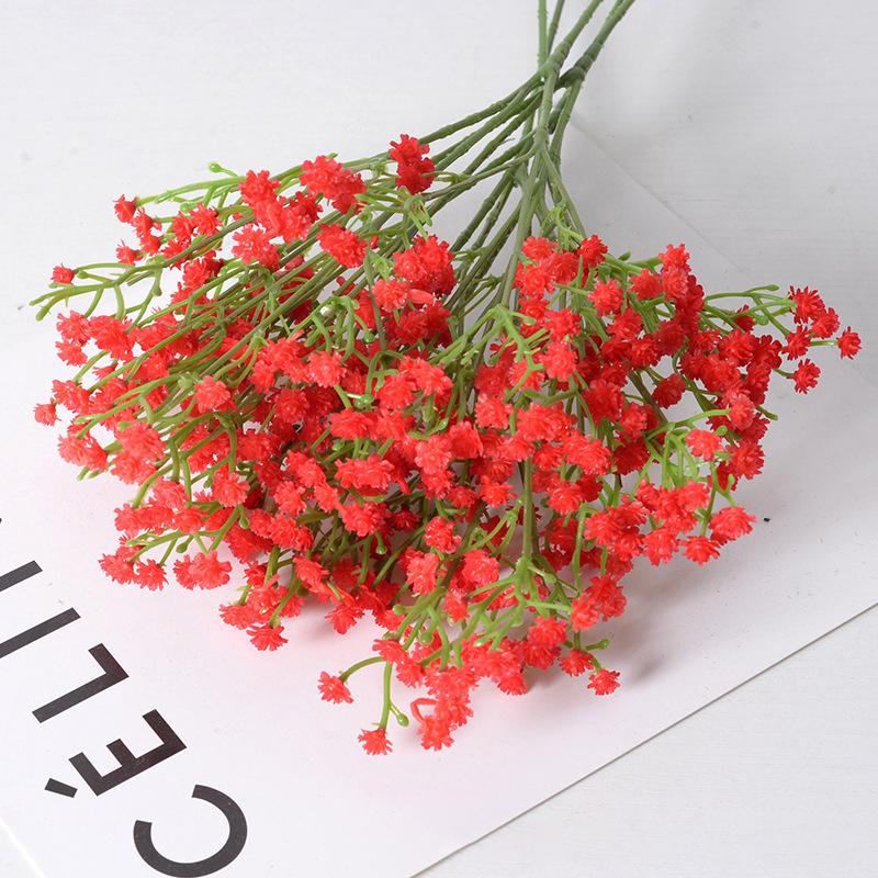 

52cm White Purple Sky Star Simulation Flowers Christmas Artificial Flower Home Decoration Wedding Table Decoration Flower Branch 5pcs красный