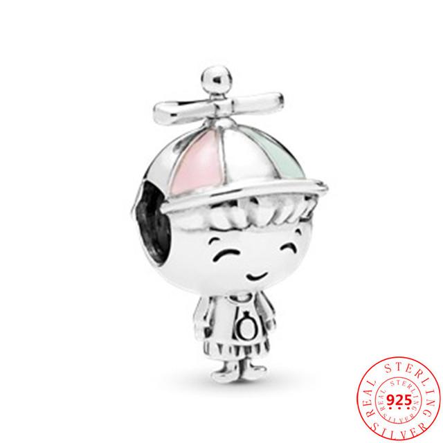 100% argint 925, băieți, fete, pene, pisică, câine, arbore genealogic, mărgele se potrivesc cu brelocuri originale Fasion brățară femei DIY bijuterii fine