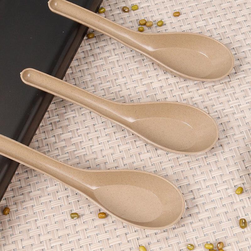 ZISIZ Thickened Biodegradable Rice Husk Disposable Spoons
