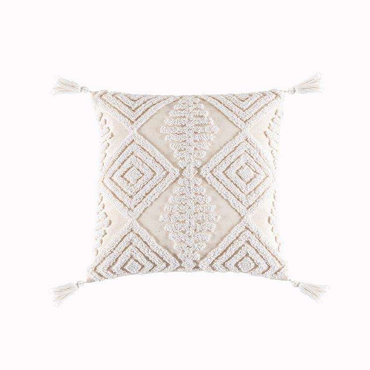 Embroidered Floral Pillow Case Decor Home Light Luxury Sweet Pillow Cushion Cover Throw Square Funda Cogines De 45x45
