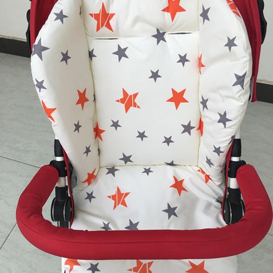 Chair Cushion Foldable Protector Cotton Star Print Stroller Chair Liner Mat for Baby