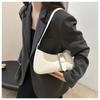 Chic Faux Leather Underarm Bag for Women Trendy Single Shoulder Crossbody Purse Fashionable French Style Daily Handbag CLE