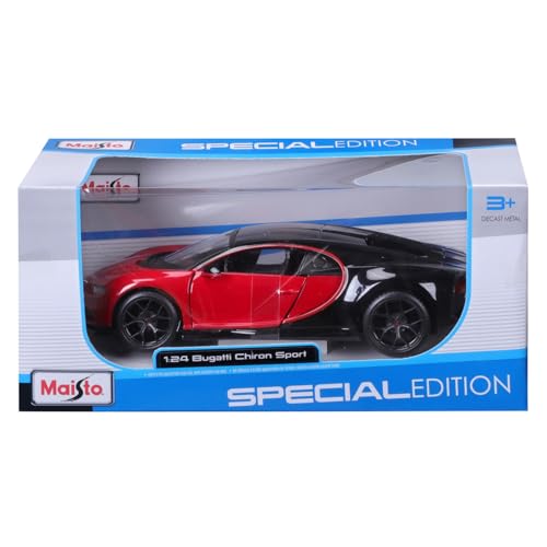 Maisto 1/24 Bugatti Chiron Sport Red / Diecast Model Car, Finished Product 31524