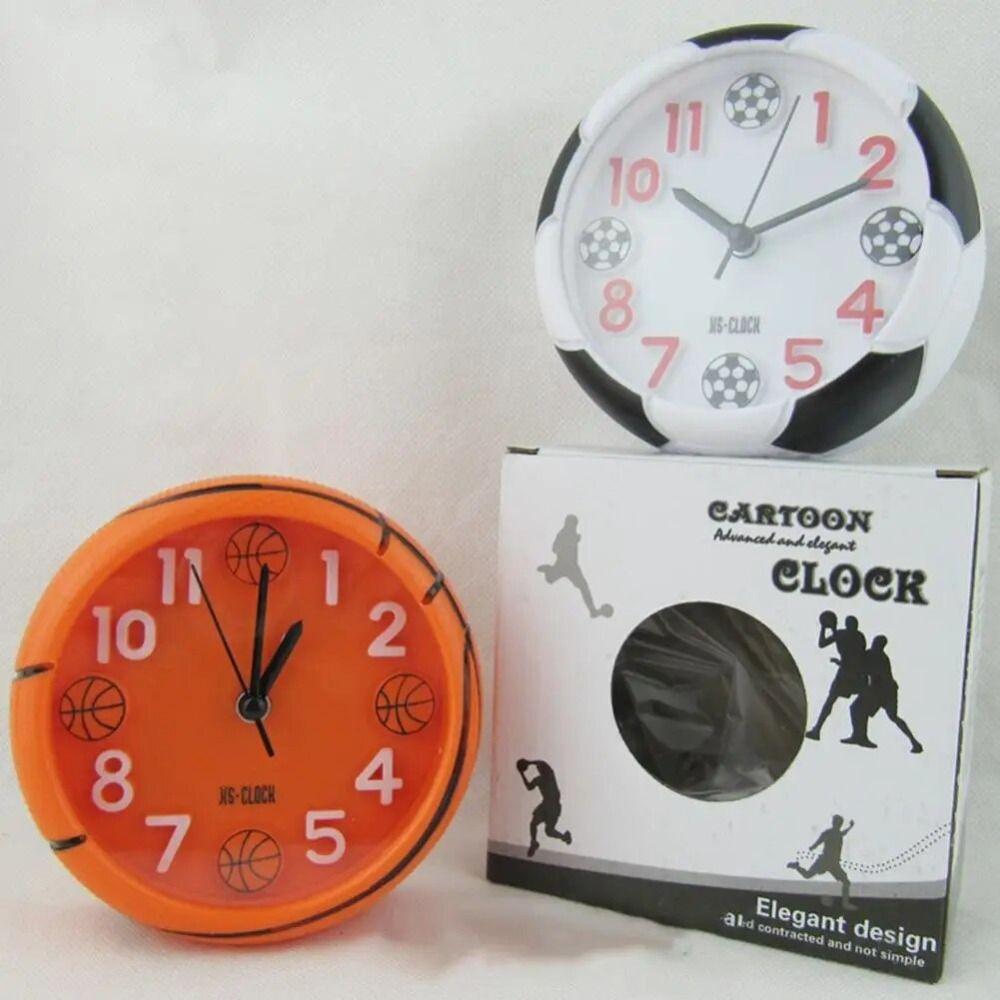 Creative Alarm Clock Basketball Digital Clock Battery Powered Football Shaped Clock Bedsides