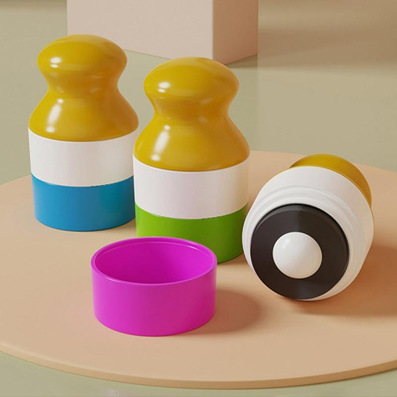 Bear Animal Shape Sunscreen Roller Applicator Refillable Stitching Isolation Lotion Cream Bottles Sunscreen Lotion Applicator