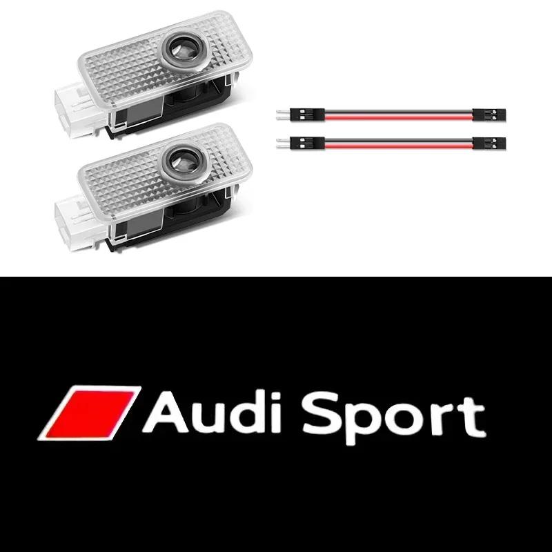 2pcs Laser Projector Ghost Shadow LED Car Door Welcome Light For Audi S4 S3 S5 S6 S7 S8 RS3 RS4 RS5 RS6 A6L A4L A3 A4 A7 A5 Q3