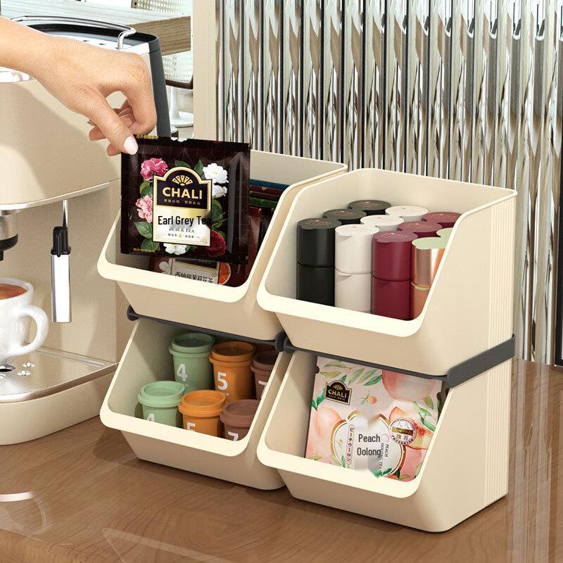 PET Desktop Storage Box for Tea & Snacks